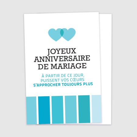 Joyeux anniversaire de mariage - coeurs