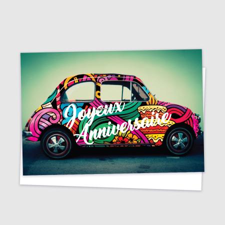 Joyeux anniversaire - voiture